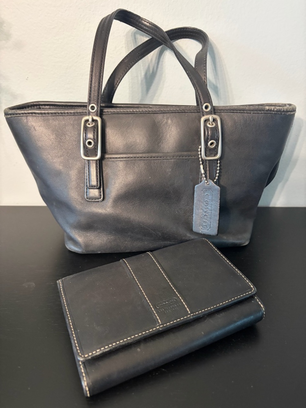 Vintage Coach Legacy West Satchel With Wallet